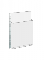 Clear pocket for catalogues without flap