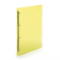 Ringbinder translucent A4, 4 rings yellow