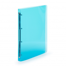 Ringbinder translucent A4, 4 rings blue