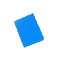 Ringbinder translucent A5 4 rings blue