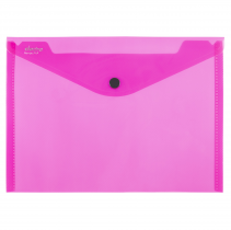 PP Envelope with button A5 ELECTRA pink