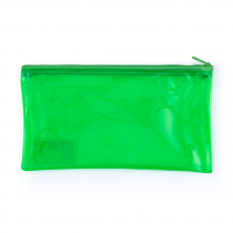 PP envelope with plastic zipper DL neon green