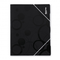 3 flap folder A4 non-transparent Black and White black