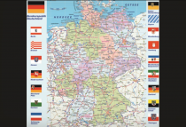 Desk pad 68x44cm Map of Europe in german language