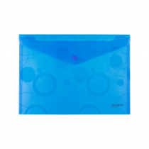 PP Envelope with button A4 NEO COLORI blue