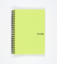 Twin wire notepad A5 PP Color Office green