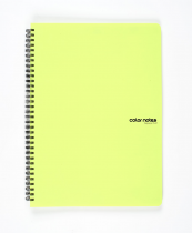 Twin wire notepad A4 PP Color Office green