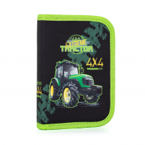 Pencil case unfilled 1 zip/2 flaps tractor