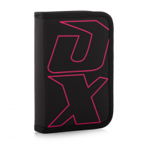 Pencil case unfilled 1 zip/2 flaps OXY Black Pink