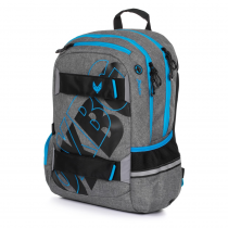 Student backpack  OXY Sport GREY LINE blue