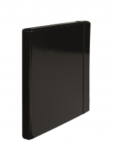 Laminate 3 flap folder black