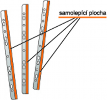 Self-adhesive binding bar multipunched A4