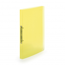 Ringbinder translucent A4, 2 rings yellow