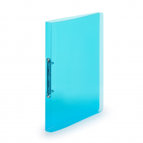 Ringbinder translucent A4, 2 rings blue