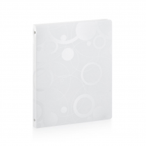 Ringbinder folder A4 PP 4 rings Black and White white