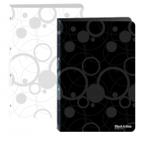 Ringbinder folder A4 PP 2 rings Black and White assort