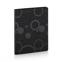 Ringbinder folder A4 PP 2 rings Black and White black