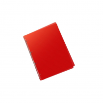 Ringbinder translucent A5 4 rings red