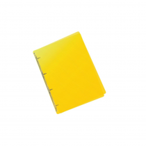 Ringbinder translucent A5 4 rings yellow