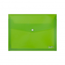 Expandeble envelope with button A4 Opaline green