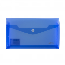 Expandeble PP envelope with button DL Opaline blue