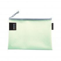 Mesh envelope with zipper A5 Pastelini green