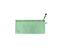 Mesh envelope with zipper DL green