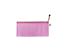 Mesh envelope with zipper DL pink