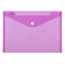 PP envelope with button A4 pink