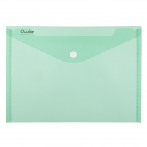 PP Envelope with button A4 green
