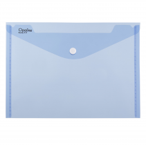 PP Envelope with button A4 blue