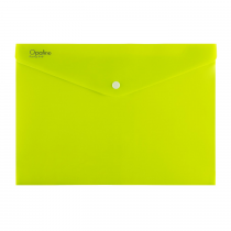 PP Envelope with button A4 green lime