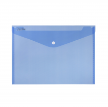PP Envelope with button A5 blue