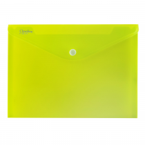 PP Envelope with button A5 Opaline green lime