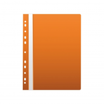 PP flat file A4 punched orange