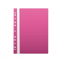PP flat file A4 punched pink