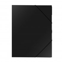 3 flap folder A4 non-transparent black