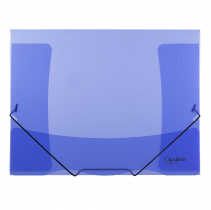 3 flapfolder A4 translucent OPALINE blue