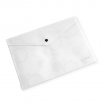 PP Envelope with button A4 Black and White white