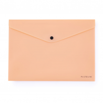 PP Envelope with button A4 Pastelini apricot