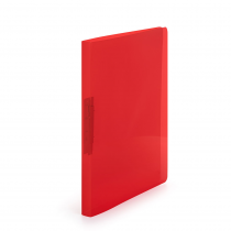 Folder A4 translucent with metal fastener red