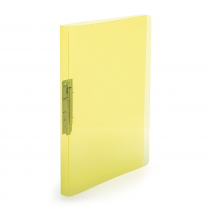Folder A4 translucent with metal fastener yellow