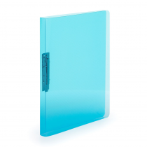 Folder A4 translucent with metal fastener blue