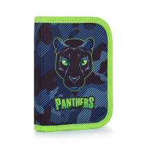 Pencil case unfilled 1 zip/2 flaps Panther