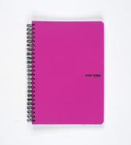 Twin wire notepad A5 PP Color Office pink