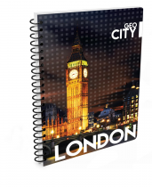 Twin wire notepad A4 London