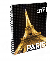 Twin wire notepad A4 Paris