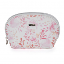 Cosmetic bag round Pink flowers