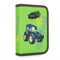 Pencil case unfilled 1 zip/2 flaps tractor