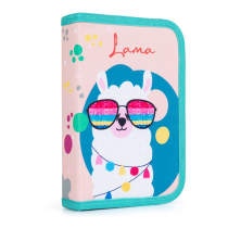 Pencil case unfilled 1 zip/2 flaps Lama